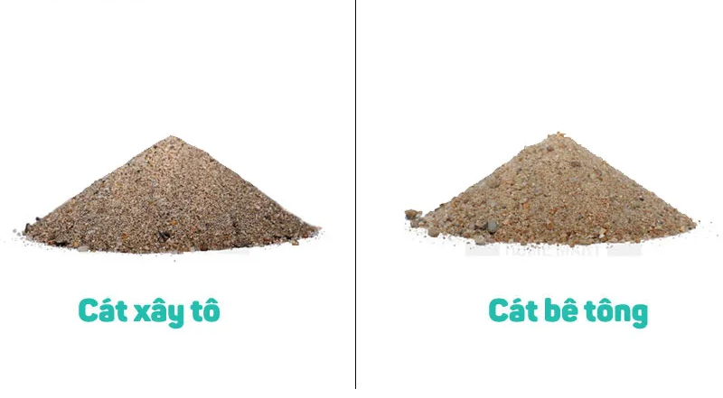 Cát xây tô và cát bê tông khác nhau như thế nào?
